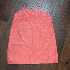 NWT 18 Centimeters Elegant Coral Sequin Mini Dress size 3X